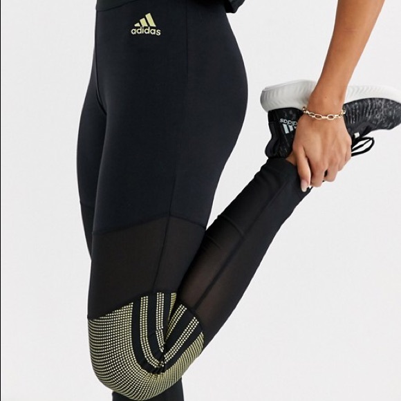 Adidas Training Glam Leggings In Black - Picture 4 of 7